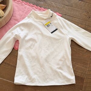 Nike White Long-Sleeve Mock Neck Top women’s Small